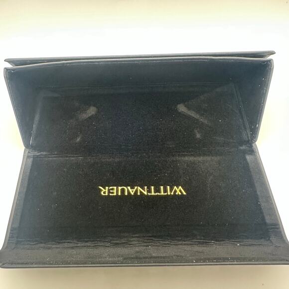 Wittnauer black velvet lined felted triangular eyeglasses sunglasses box case 2 - Picture 4 of 7